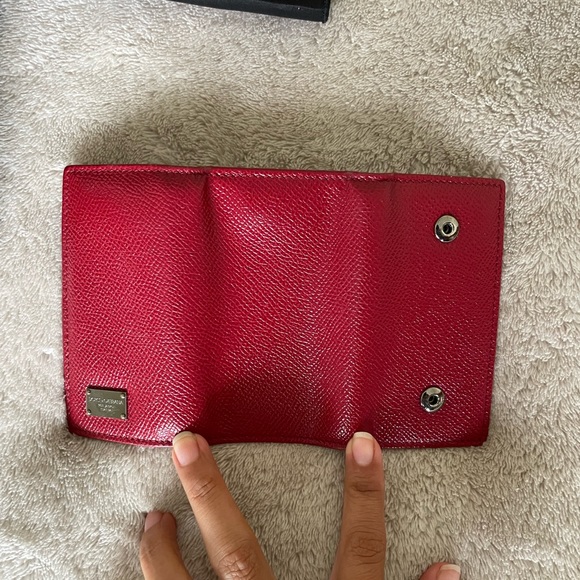 Dolce & Gabbana Red Leather Key Case Wallet - Picture 4 of 5